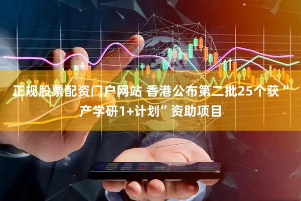 正规股票配资门户网站 香港公布第二批25个获“产学研1+计划”资助项目
