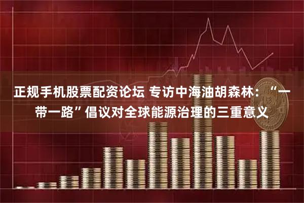 正规手机股票配资论坛 专访中海油胡森林：“一带一路”倡议对全球能源治理的三重意义